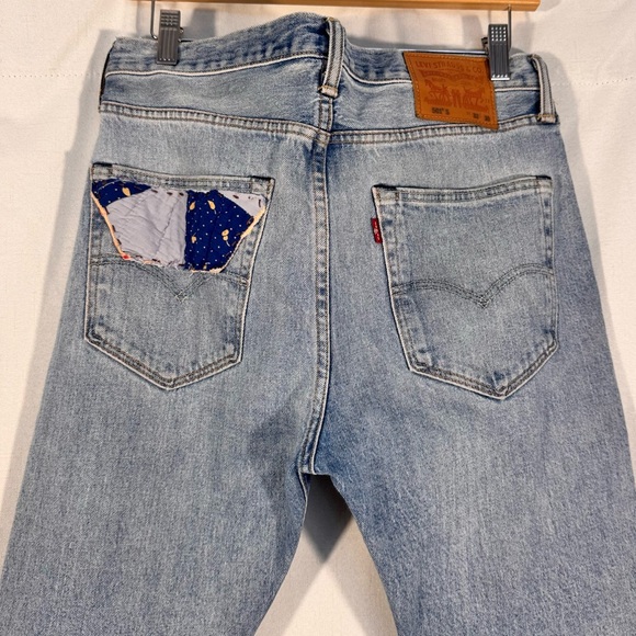 Vintage Levi’s 501 Quilt Patchwork Jeans - Picture 4 of 8